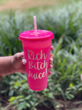 Rich Bitch Color changing cups