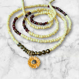 Golden Sun Flower waist beads