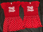 Black Girl Magic Poka Dot Dress (size 4)