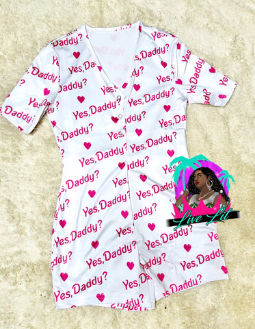 Yes Daddy Onesies white
